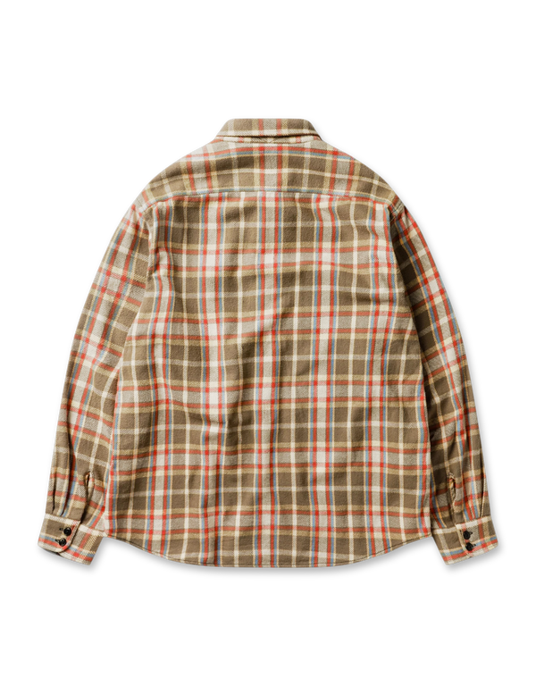 Khakis Heavy Flannel Shirt Tan long sleeved shirts