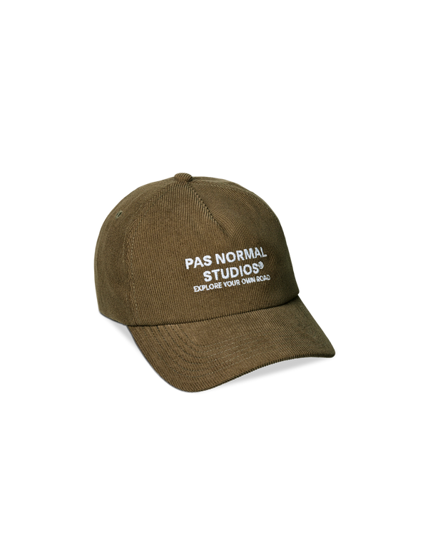 Pas Normal Studios Off-Race Tech Corduroy Cap Deep Olive caps