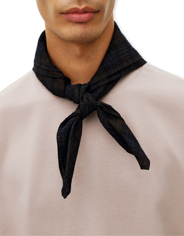 Pas Normal Studios Off-Race Seersucker Bandana Dark Navy other hats