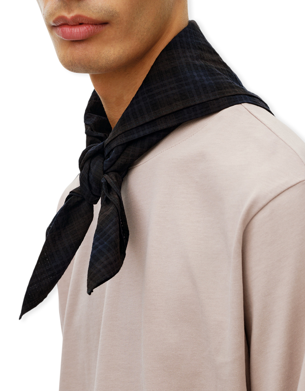 Pas Normal Studios Off-Race Seersucker Bandana Dark Navy other hats
