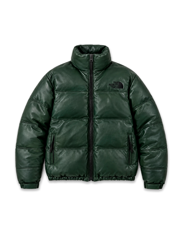 The North Face 1996 Nuptse Jacket Leather Pack Bottle Green jackets