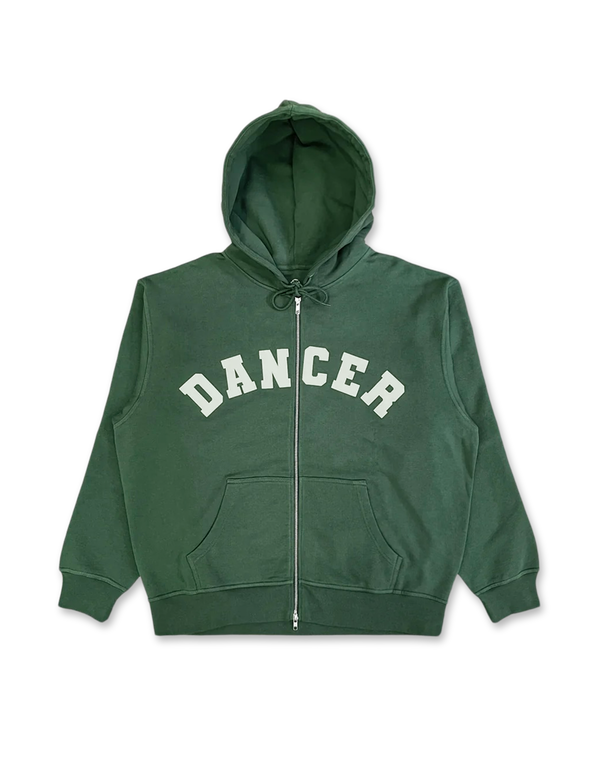 Dancer Varsity Zip Hoodie Green sweatshirts