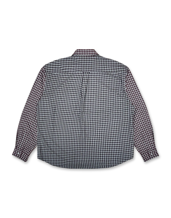 Dancer Split Checked Shirt Red long sleeved shirts