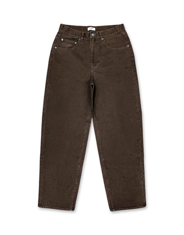 Dancer New Five Pocket Pant Brown Enzyme Wash Brown trousers
