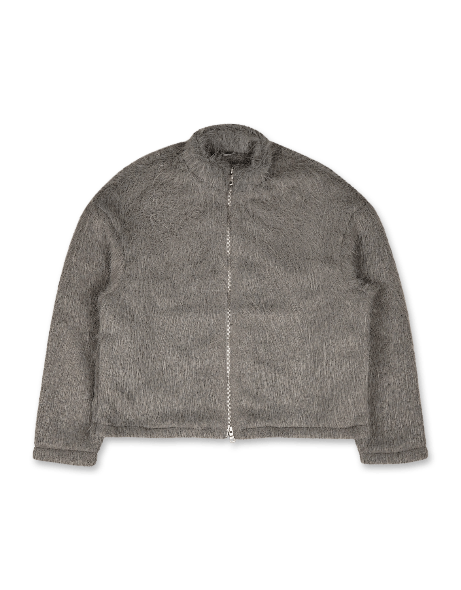 Faux Alpaca Track Jacket