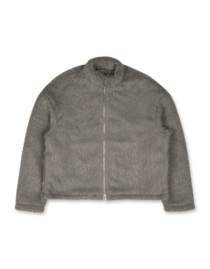 Faux Alpaca Track Jacket