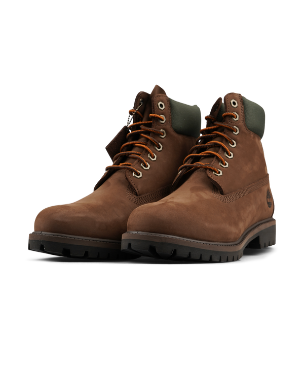 Timberland Heritage 6 Inch Lace Waterproof Boot Dark Brown Nubuck W Gold boots
