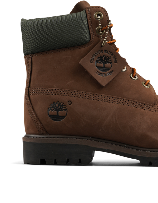 Timberland Heritage 6 Inch Lace Waterproof Boot Dark Brown Nubuck W Gold boots