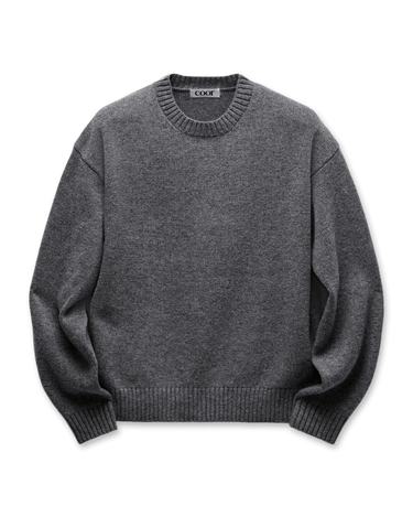 COOR Wool Cropped Crewneck Sweater | Rezet Store