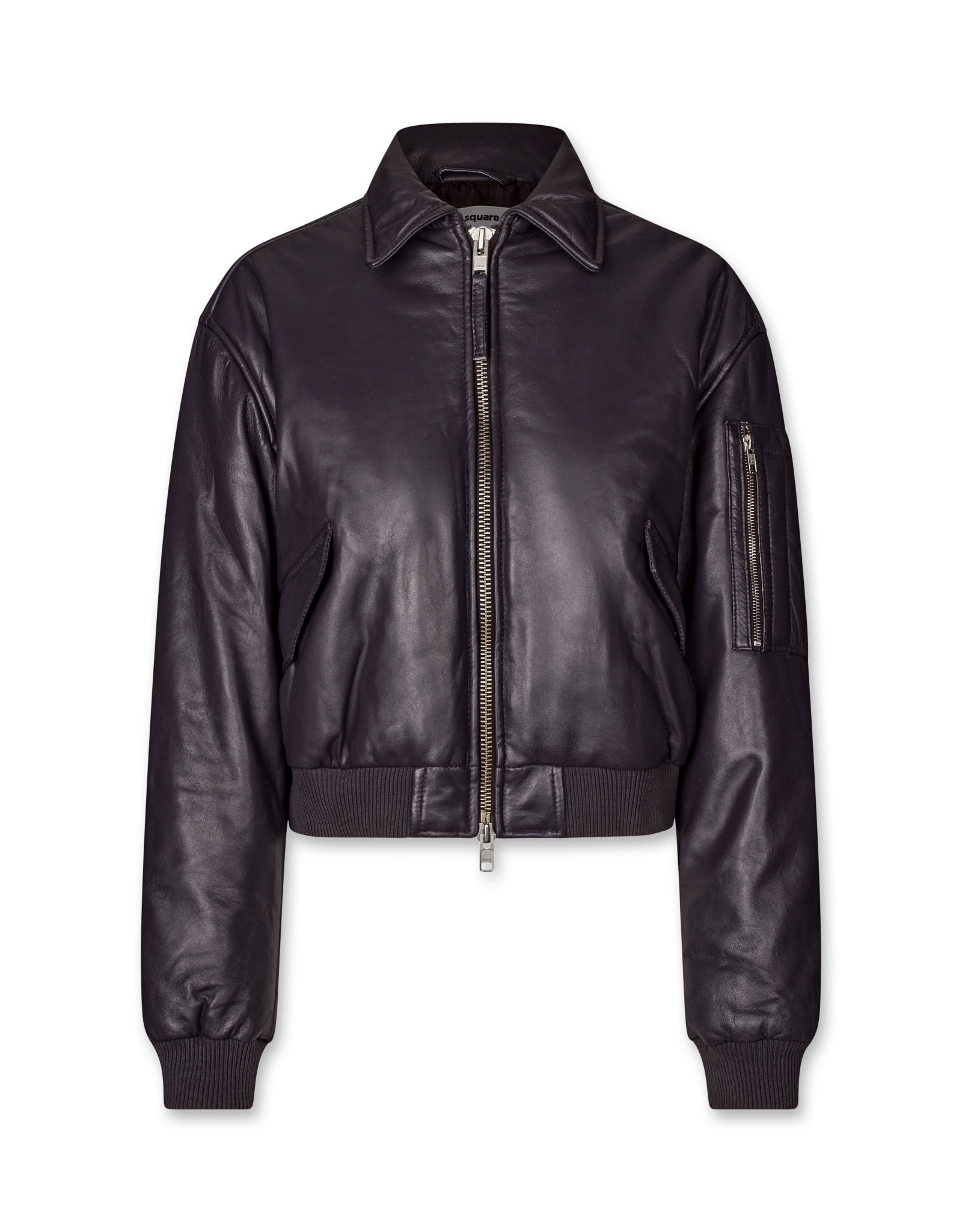 Pad Leather Bomber