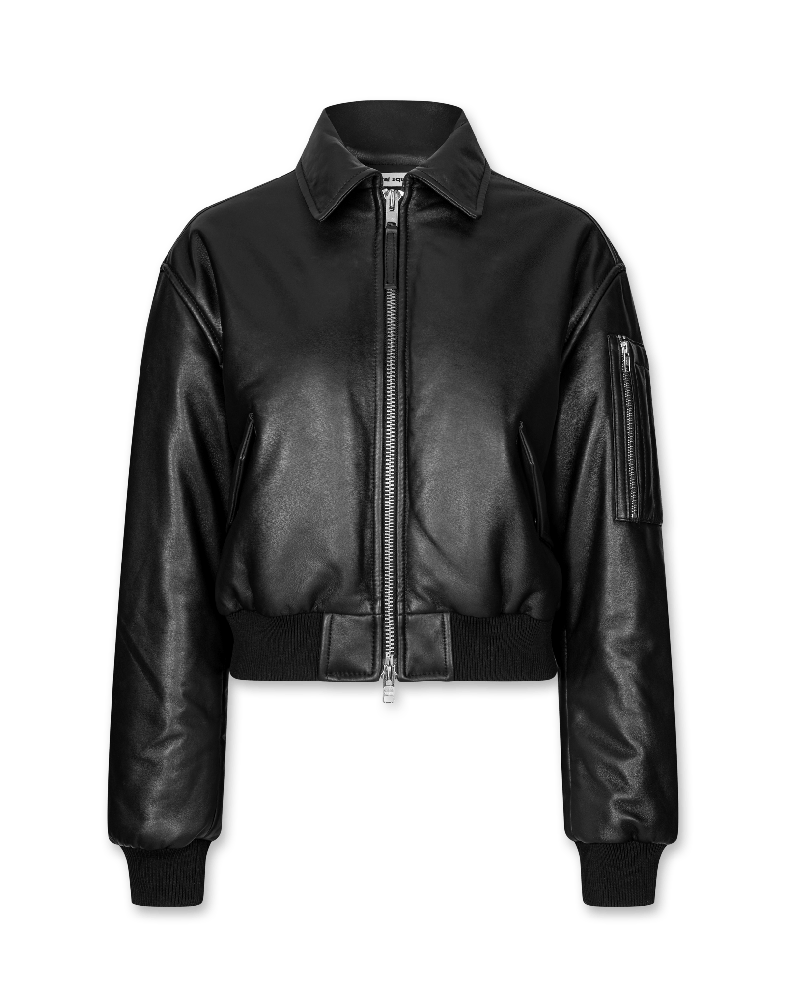 Pad Leather Bomber