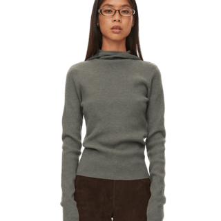 oval square Alanis Hood Knit | Rezet Store