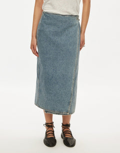oval square Soul Denim Skirt 0107 | Rezet Store