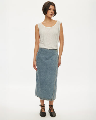 oval square Soul Denim Skirt 0107 | Rezet Store