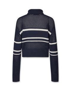 oval square Snow Zip Cardigan | Rezet Store