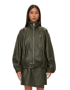 oval square Lenny Leather Jacket | Rezet Store