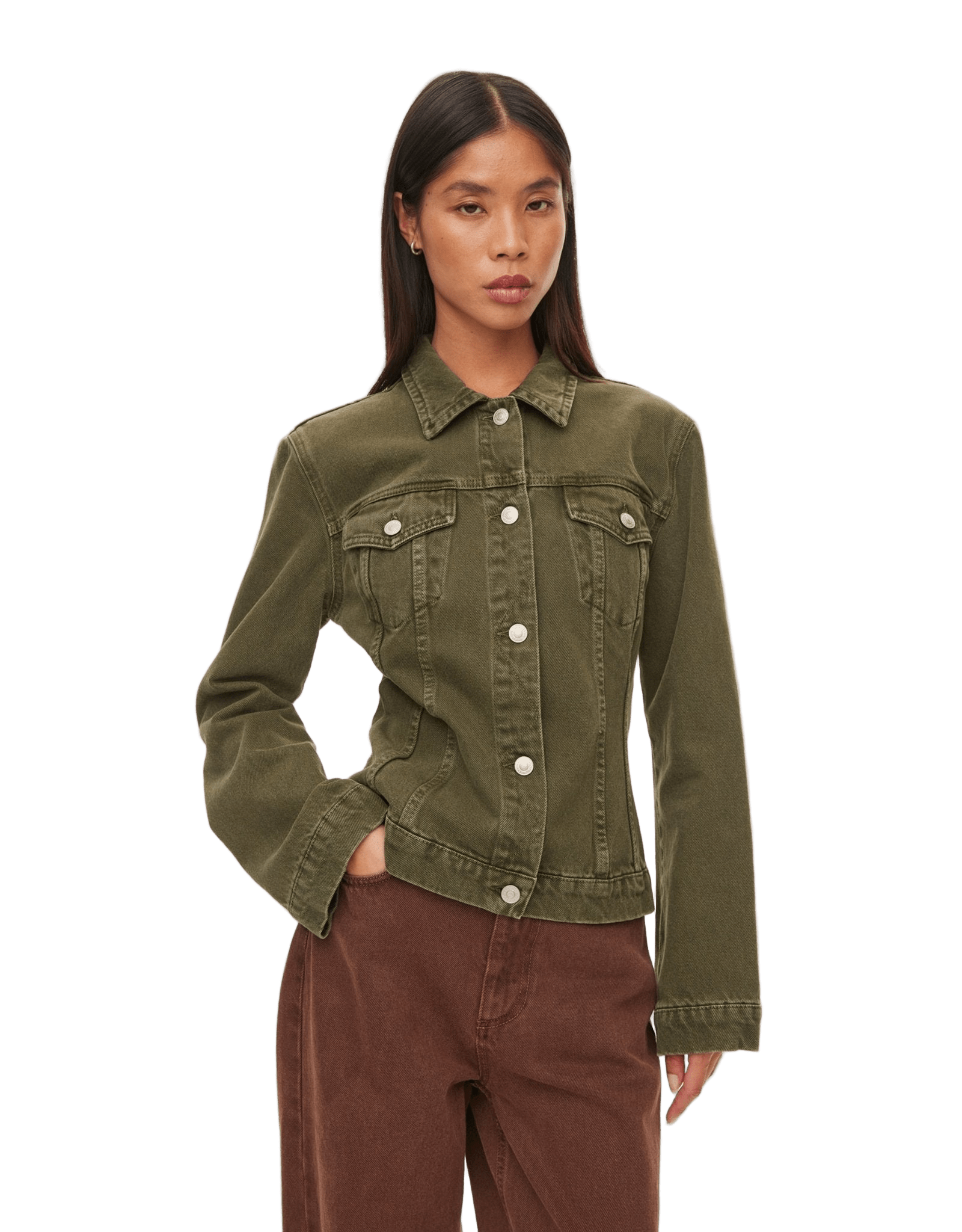 oval square Edie Denim Jacket | Rezet Store