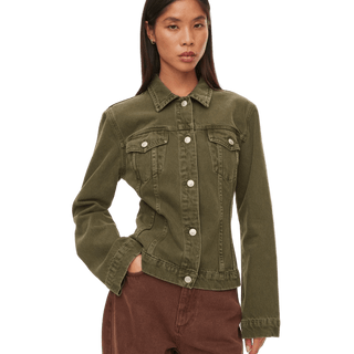 oval square Edie Denim Jacket | Rezet Store