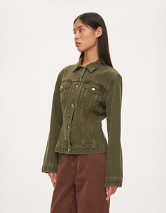 oval square Edie Denim Jacket | Rezet Store