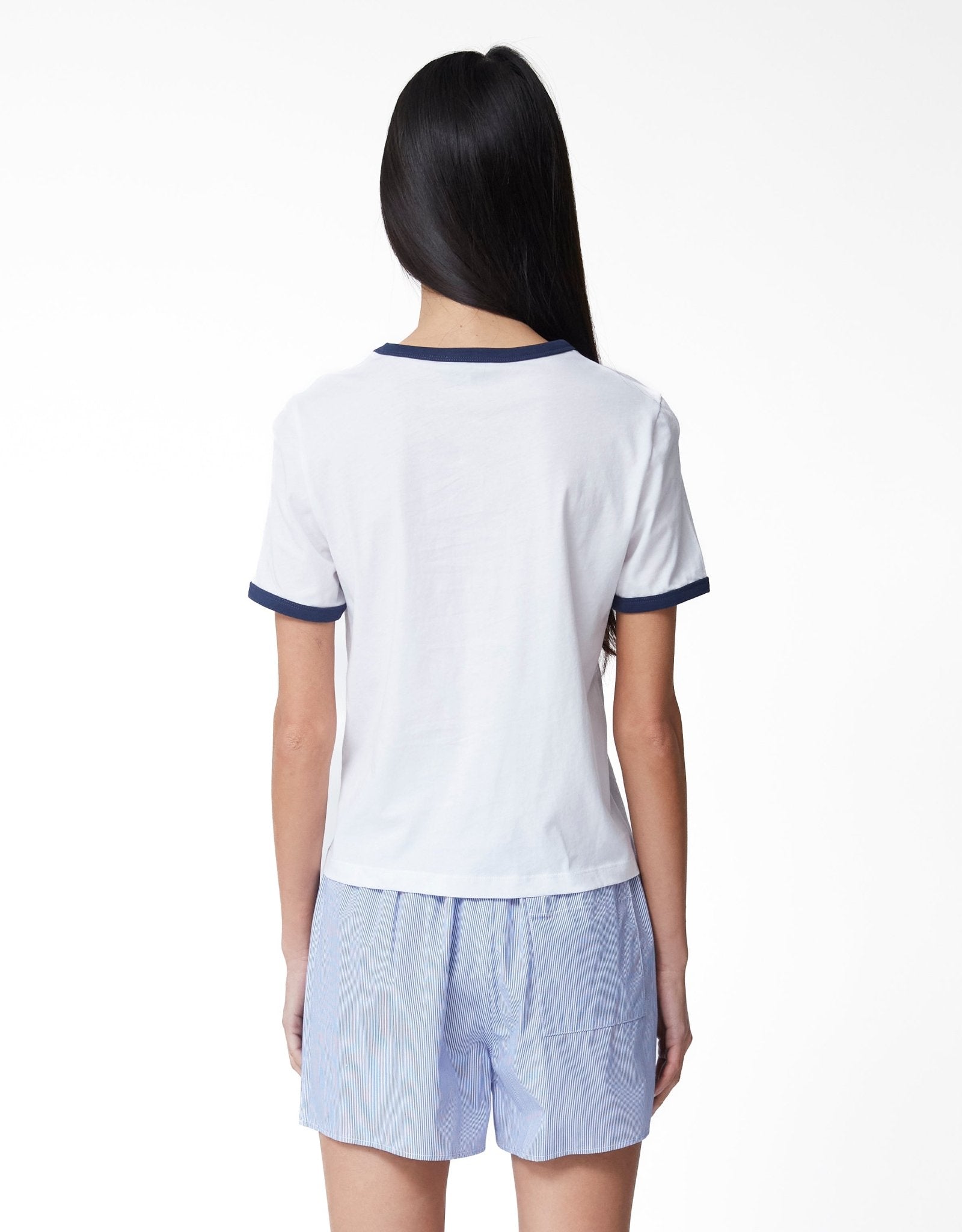 Sporty & Rich California Emblem Ringer T-Shirt - Rezetstore