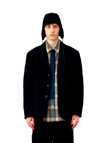 Washed Cotton 3-Button Blazer