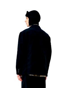 Washed Cotton 3-Button Blazer