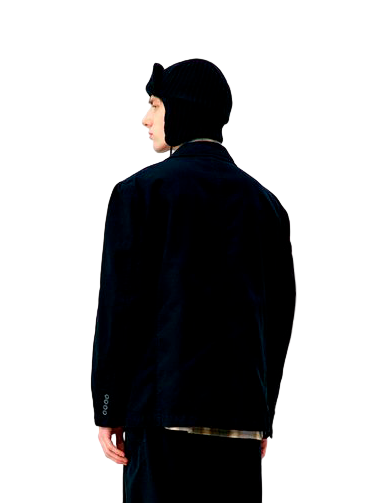 Washed Cotton 3-Button Blazer