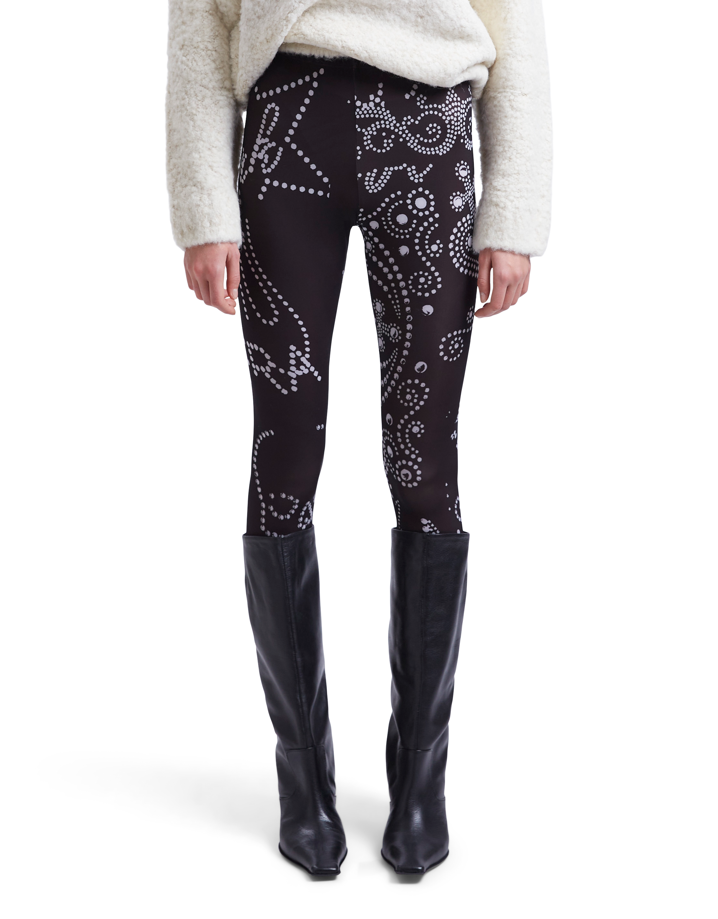 Rhinestuds Legging Knit