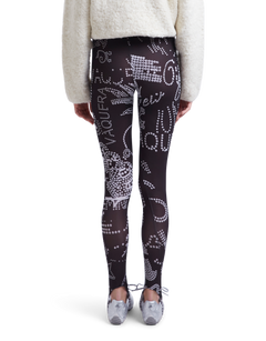 Rhinestuds Legging Knit