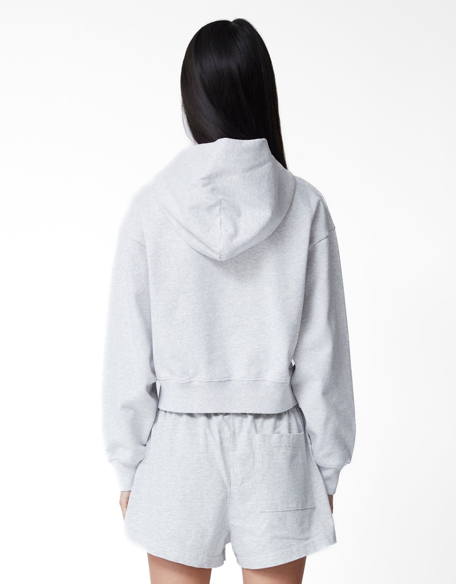 Sporty & Rich Varsity Crest Cropped Zip Hoodie - Rezetstore