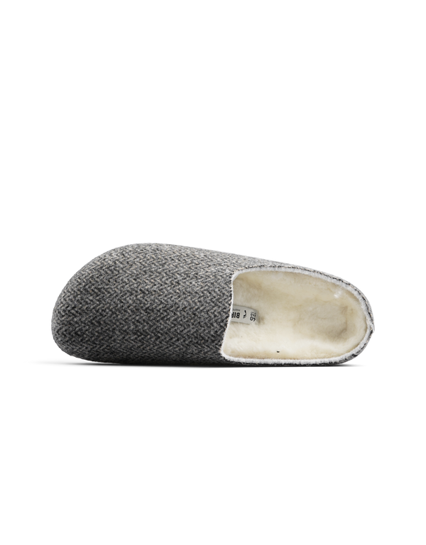 BIRKENSTOCK Amsterdam Wrapped Narrow Indoor Herringbone Gray sandals