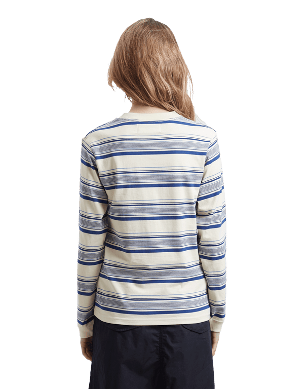 Embroidery Stripe Longsleeve T-shirt