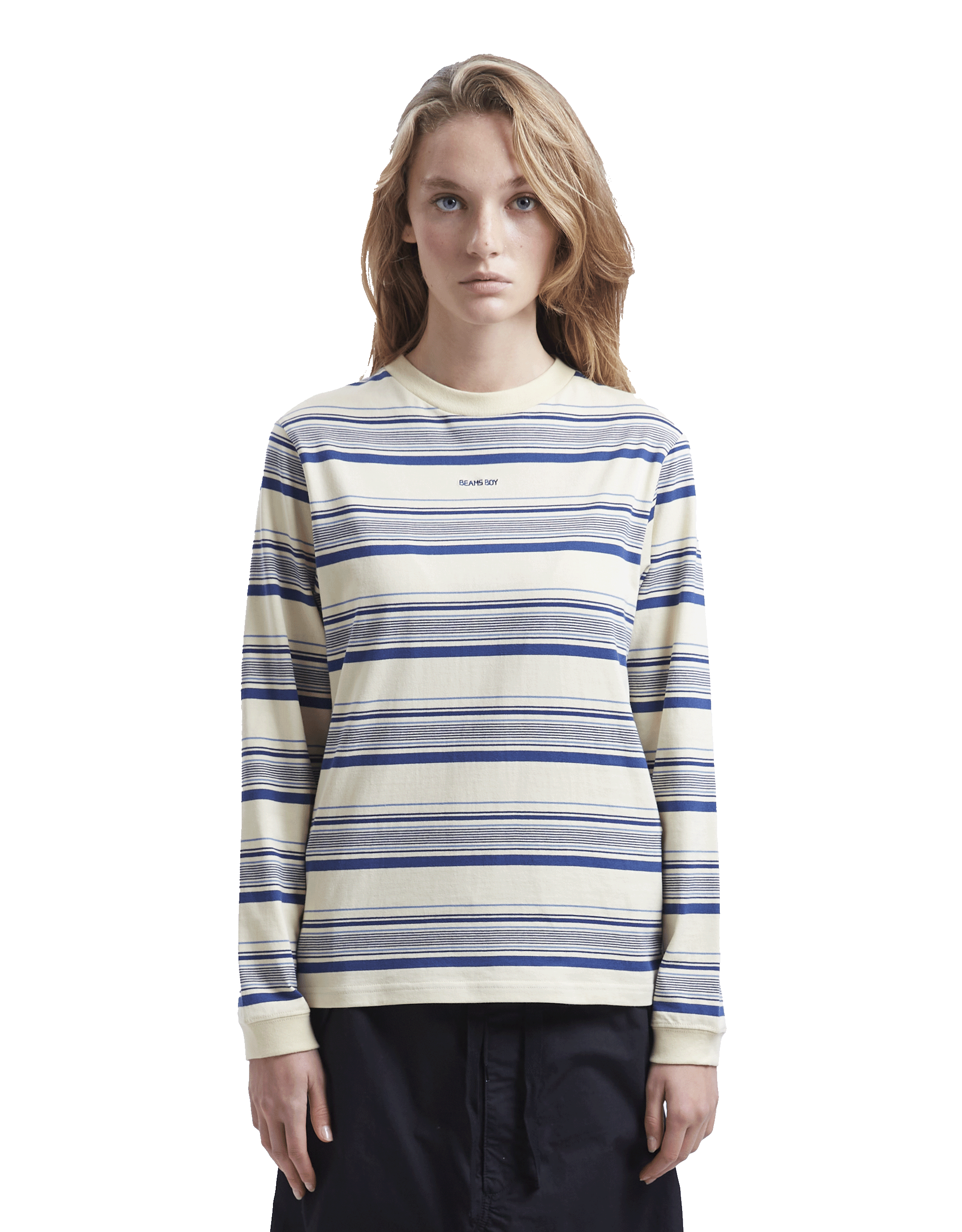 Embroidery Stripe Longsleeve T-shirt