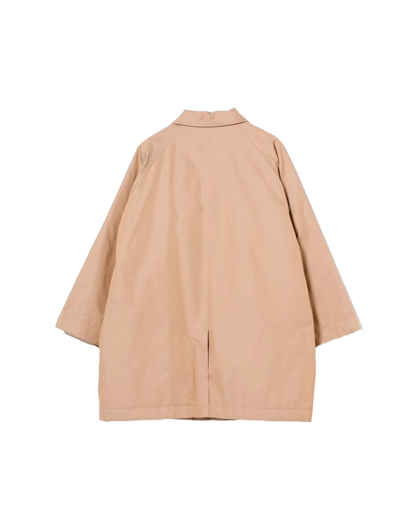 Cotton Polyester Chambray Soutien Collar Coat