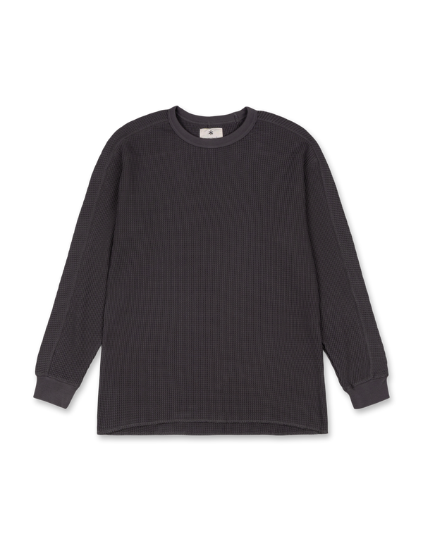 Snow Peak Heavyweight Waffle Pullover Charcoal pullovers