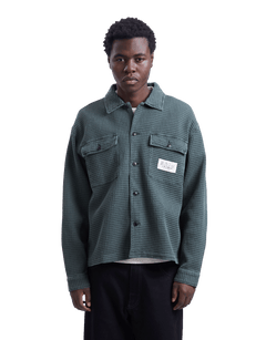 Waffle Button Front Shirt