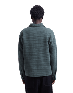 Waffle Button Front Shirt