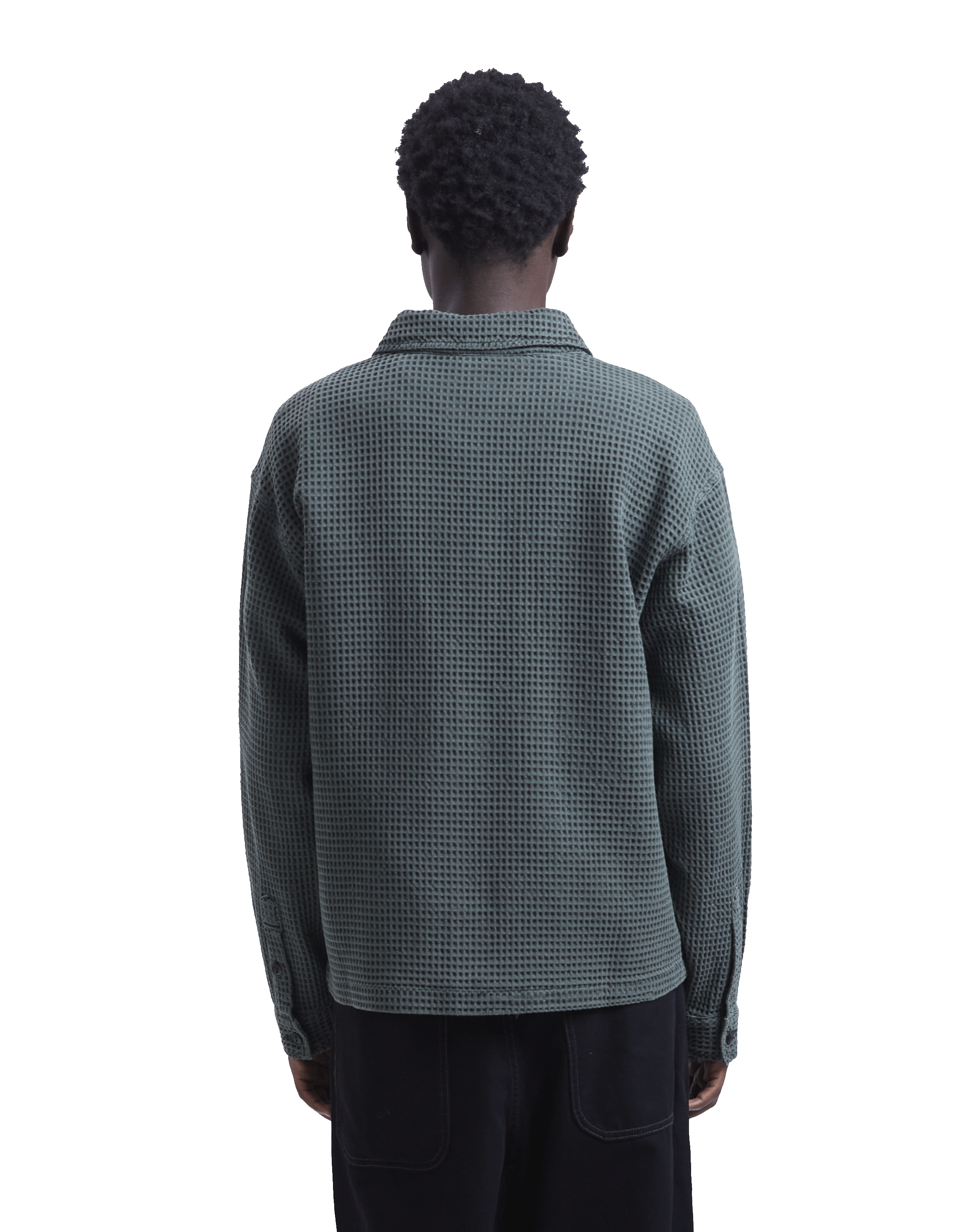 Waffle Button Front Shirt