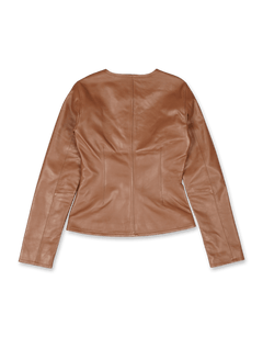Scoop Leather Blouse