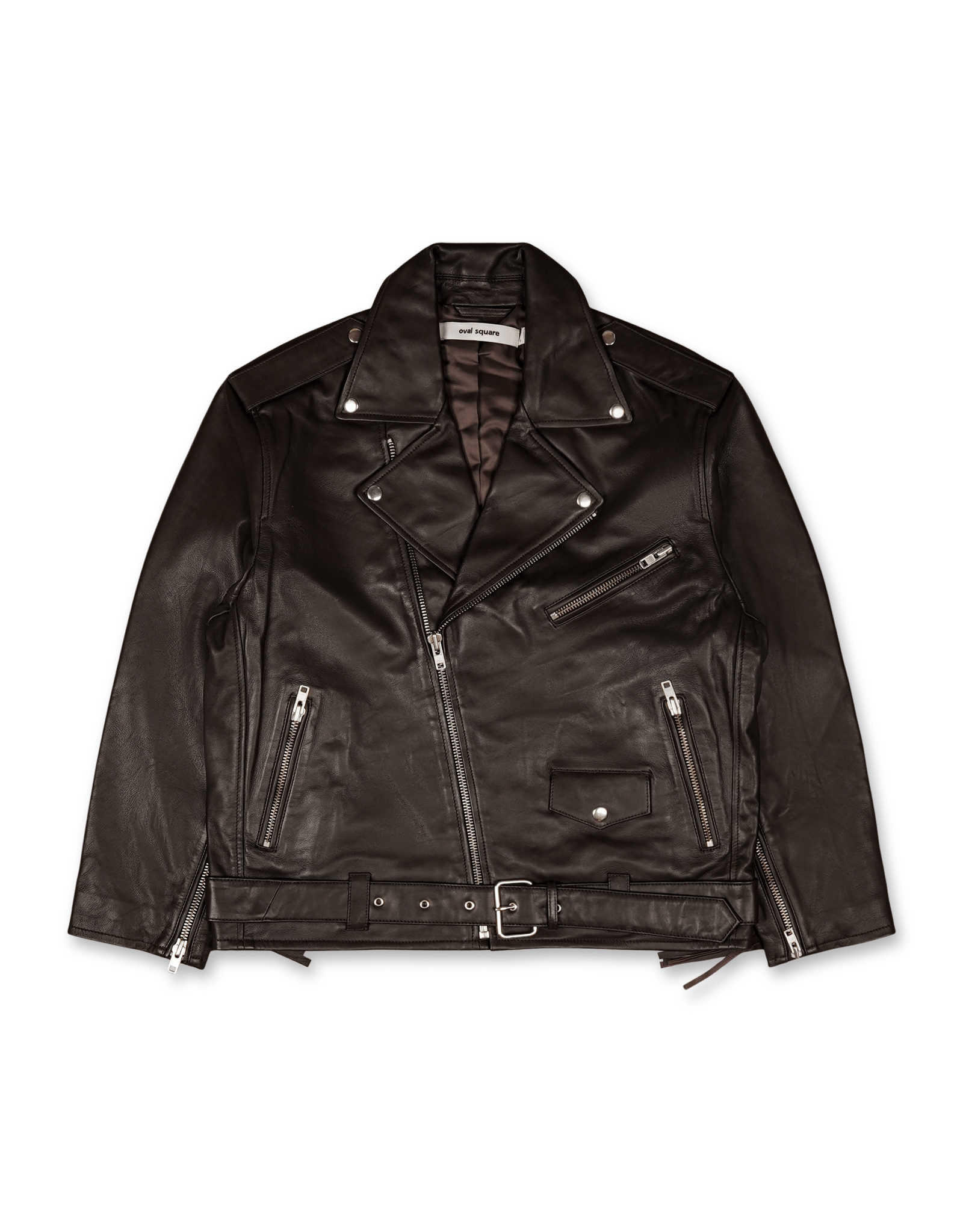 oval square Fringe Leather Biker | Rezet Store