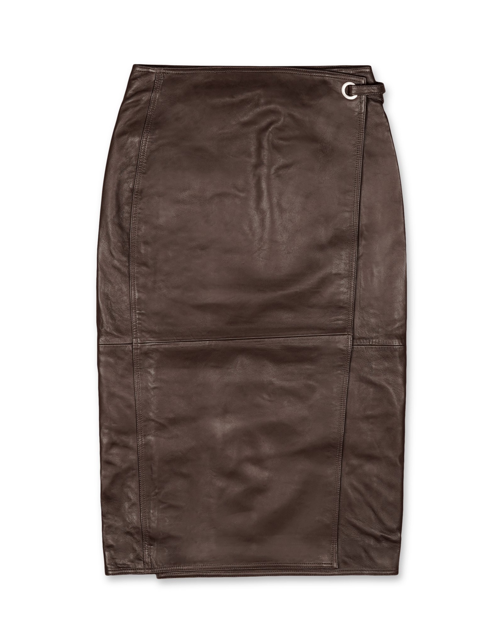 oval square Reflection Leather Skirt | Rezet Store