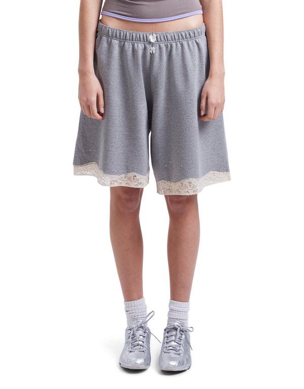 Lace Bermuda Sweatshorts