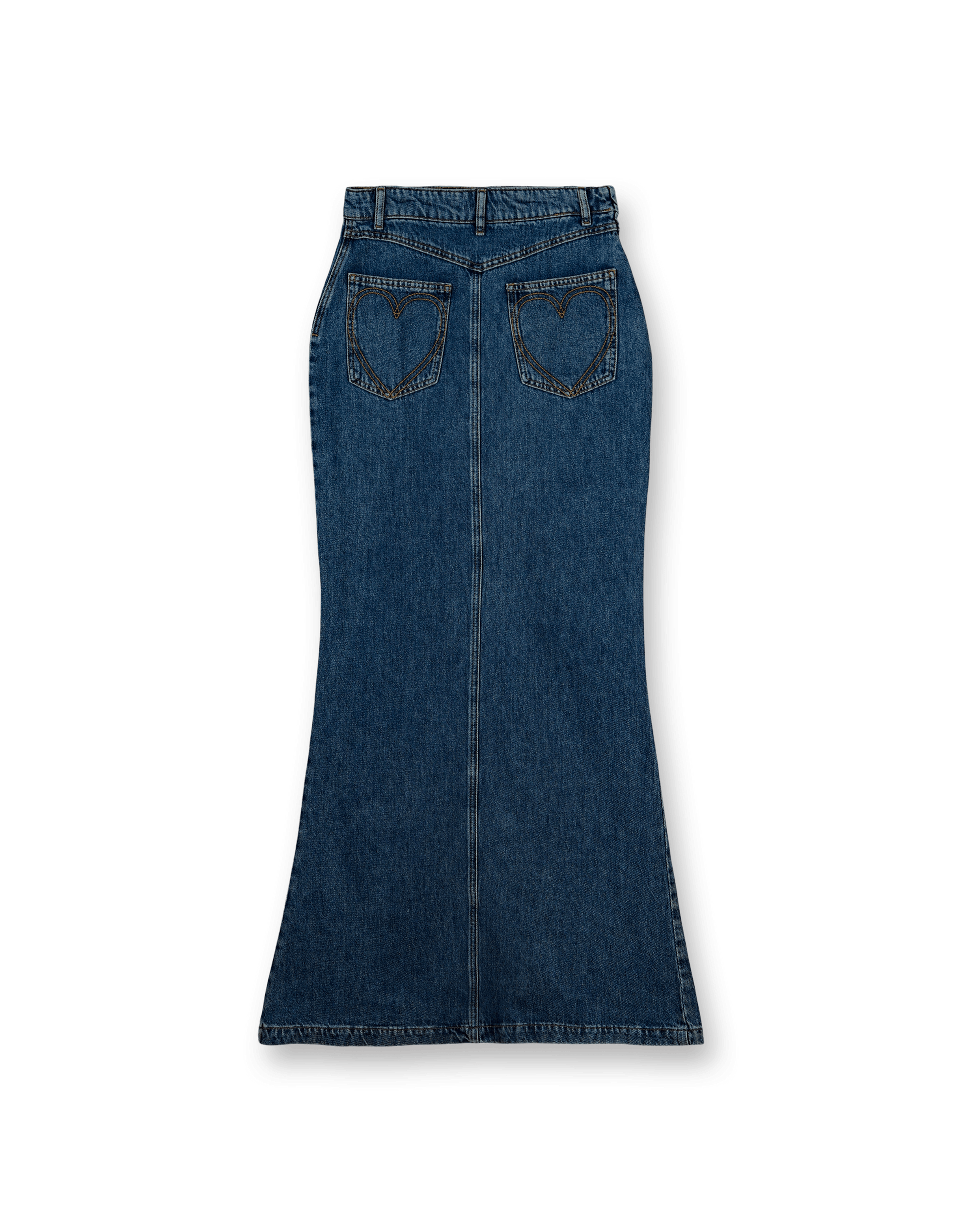 Heart Pockets Denim Skirt