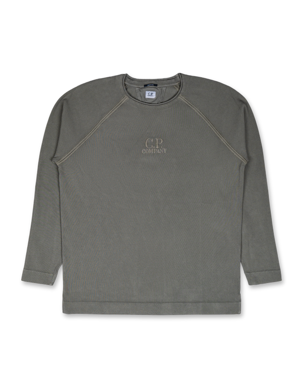 Heavy Piquet Pigment Dyed Mockneck Sweatshirt