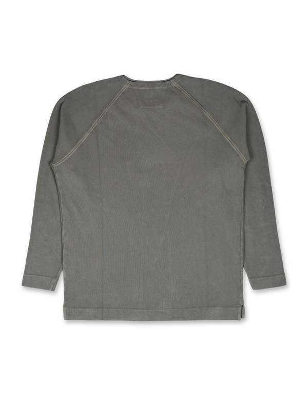 Heavy Piquet Pigment Dyed Mockneck Sweatshirt