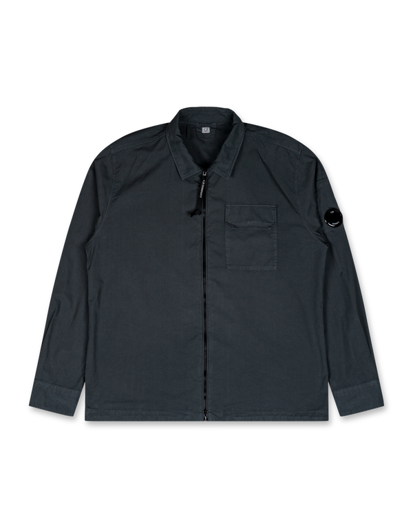 Organic Gabardine Zipped Lens Overshirt