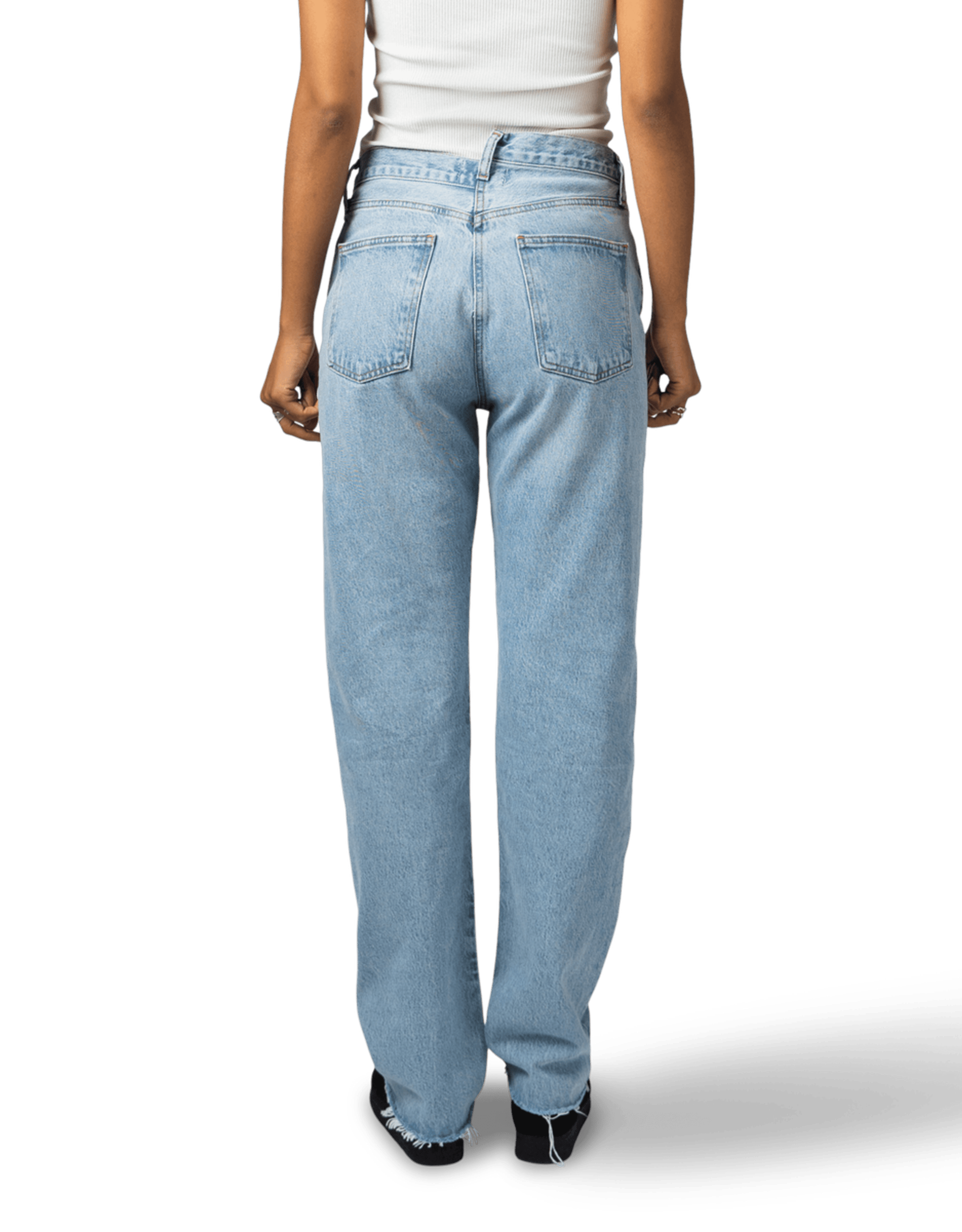 Criss Cross Straight Jeans