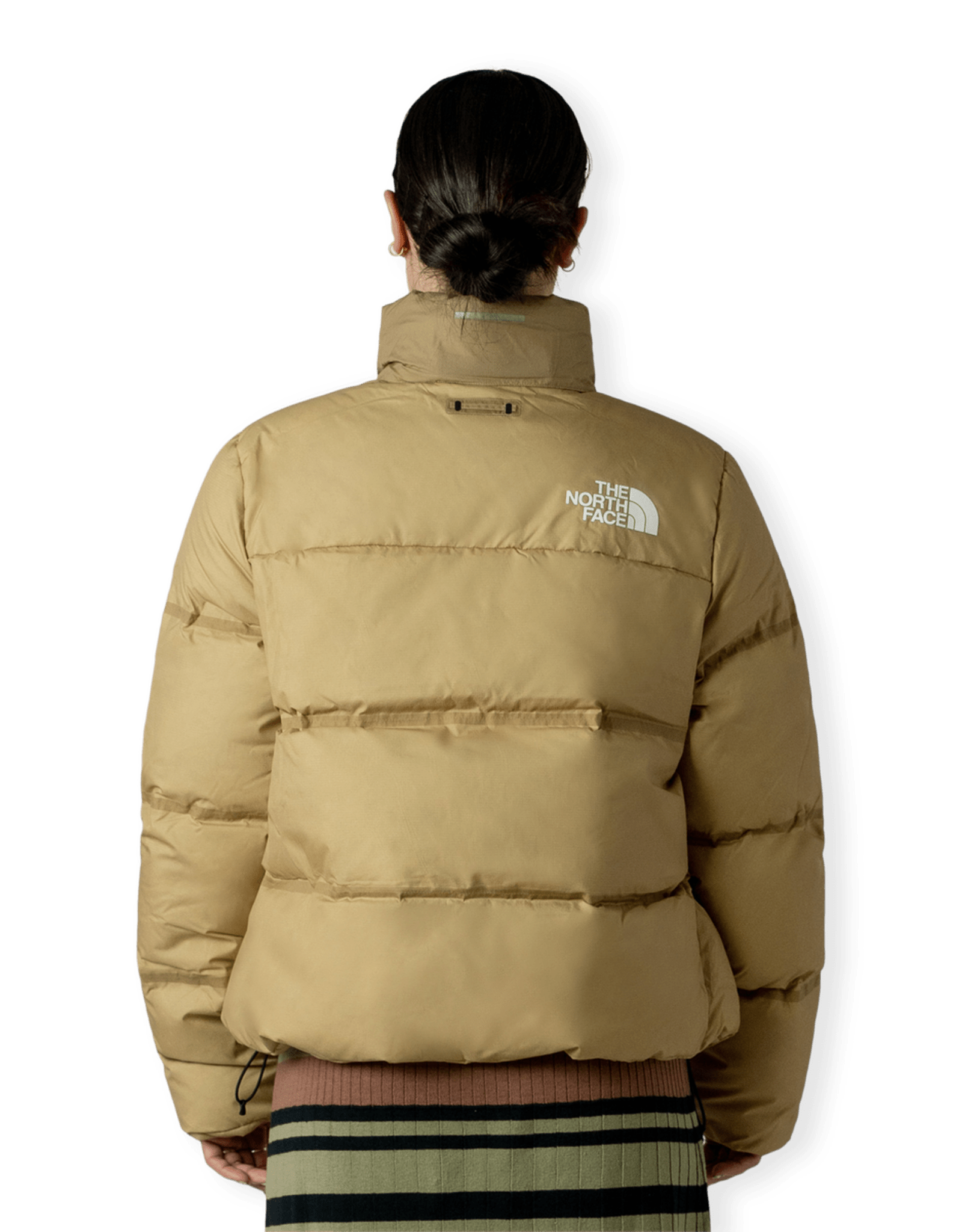 Kob The North Face W RMST Nuptse jakke i Khaki Stone Rezetstore