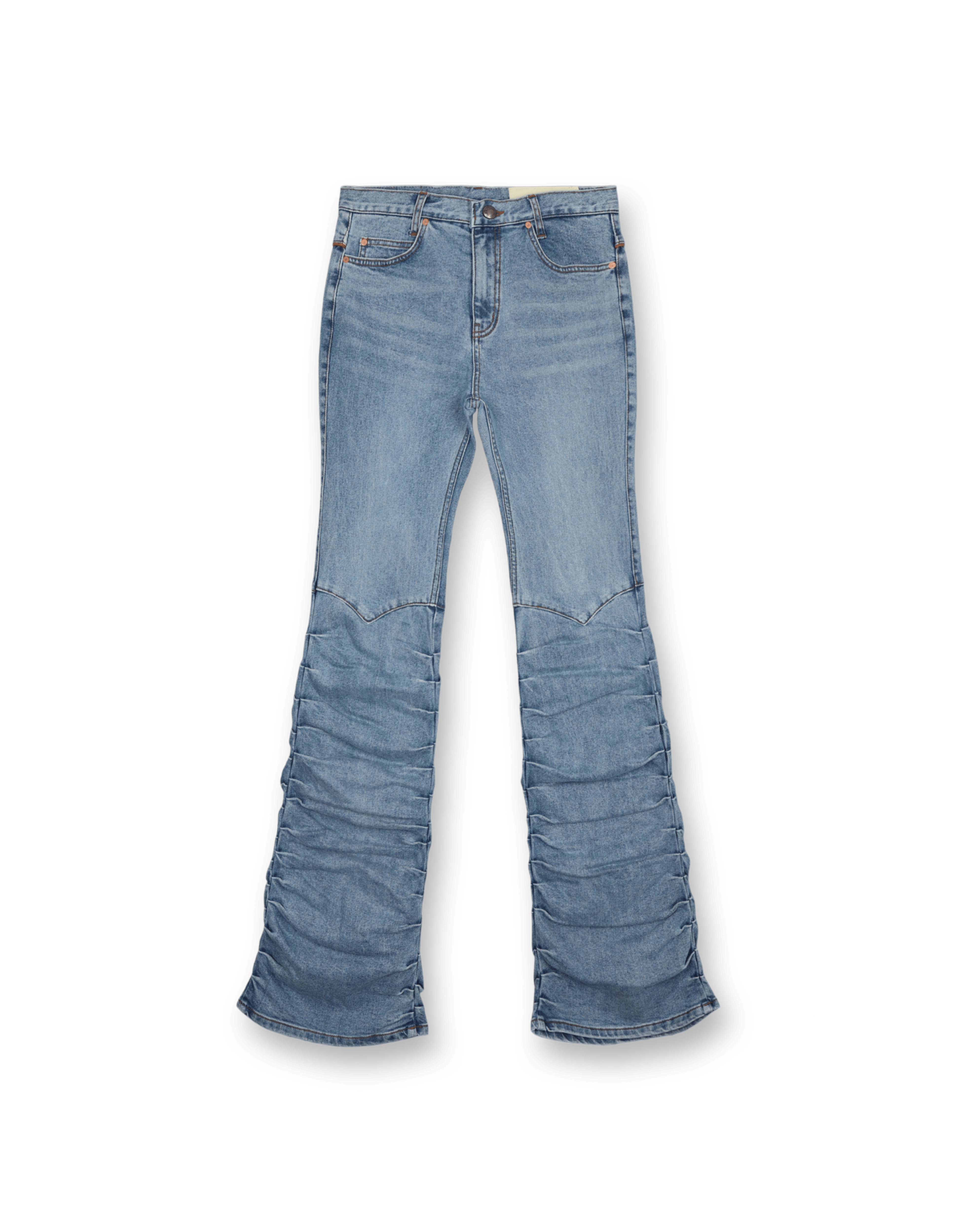 Martina Western Boots Wrinkle Jeans