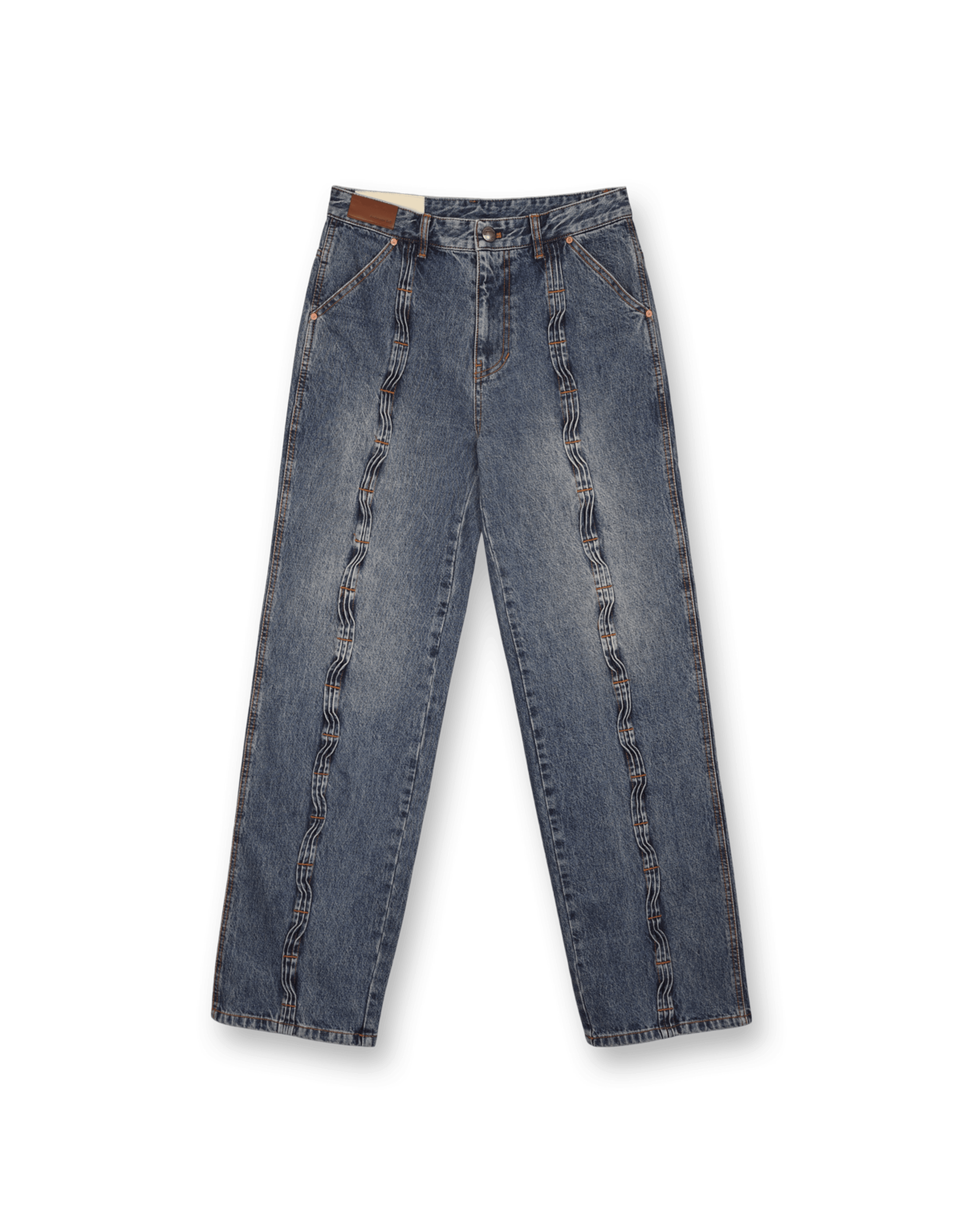 Woven Wave Wide Leg Jeans